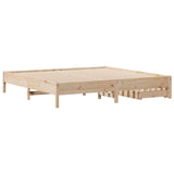 Bed frame without mattress 180x200 cm solid pine wood