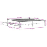 Bed frame without mattress 180x200 cm solid pine wood