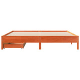 Cadre de lit sans matelas cire marron 180x200cm bois pin massif