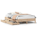 Bed frame without mattress 160x200 cm solid pine wood