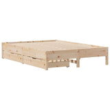 Bed frame without mattress 160x200 cm solid pine wood