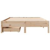 Bed frame without mattress 160x200 cm solid pine wood