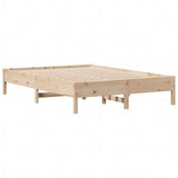 Bed frame without mattress 160x200 cm solid pine wood