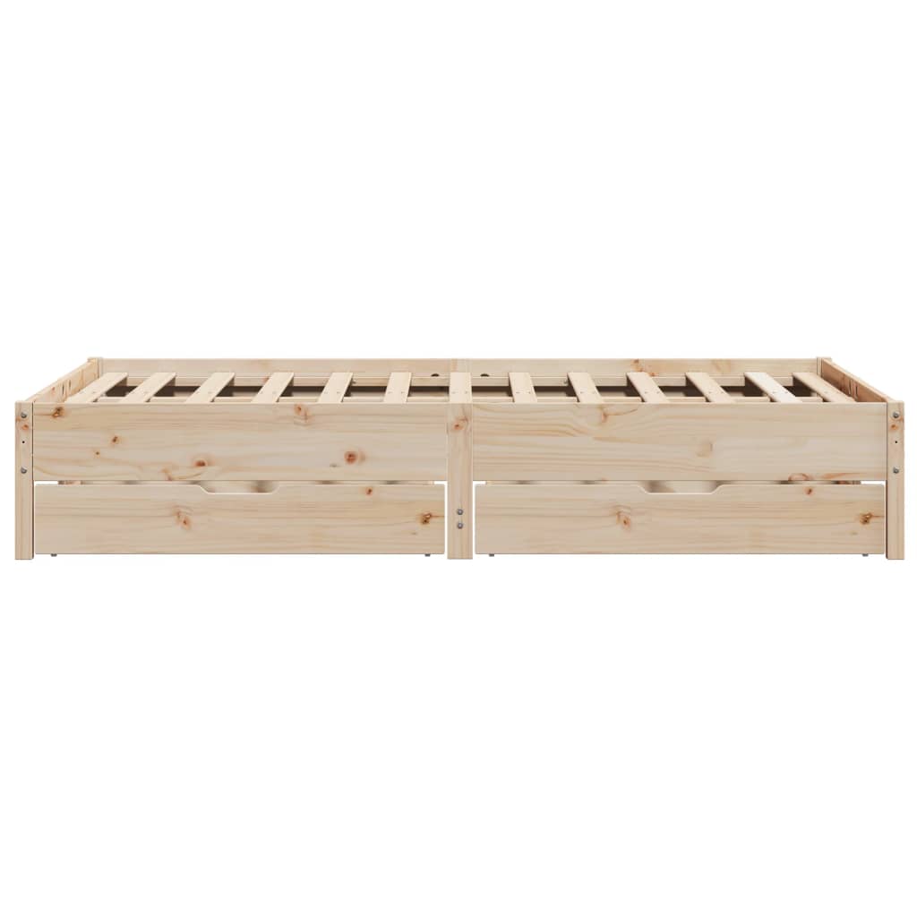 Bed frame without mattress 160x200 cm solid pine wood