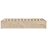 Bed frame without mattress 160x200 cm solid pine wood