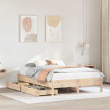 Bed frame without mattress 160x200 cm solid pine wood