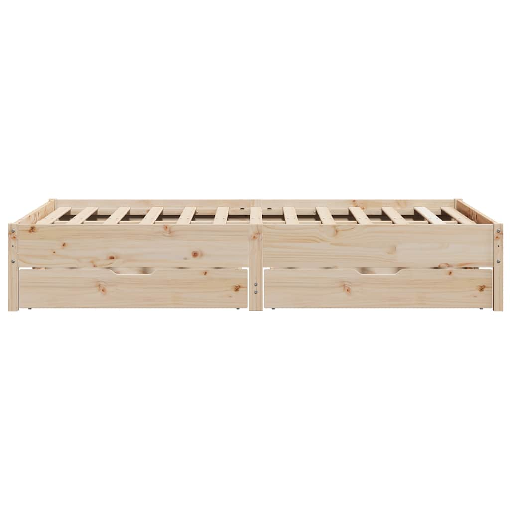 Cadre de lit sans matelas 120x200 cm bois de pin massif