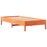 Cadre de lit sans matelas cire marron 90x200 cm bois pin massif