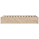 Cadre de lit sans matelas 140x190 cm bois de pin massif