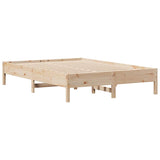 Cadre de lit sans matelas 135x190 cm bois de pin massif