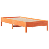 Cadre de lit sans matelas cire marron 90x190 cm bois pin massif