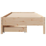 Cadre de lit sans matelas 75x190 cm bois de pin massif