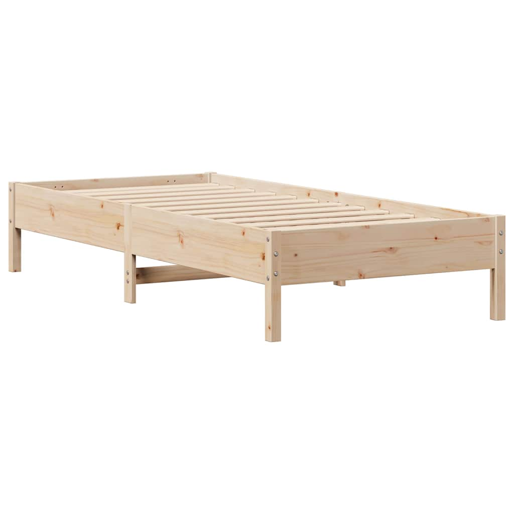 Cadre de lit sans matelas 75x190 cm bois de pin massif