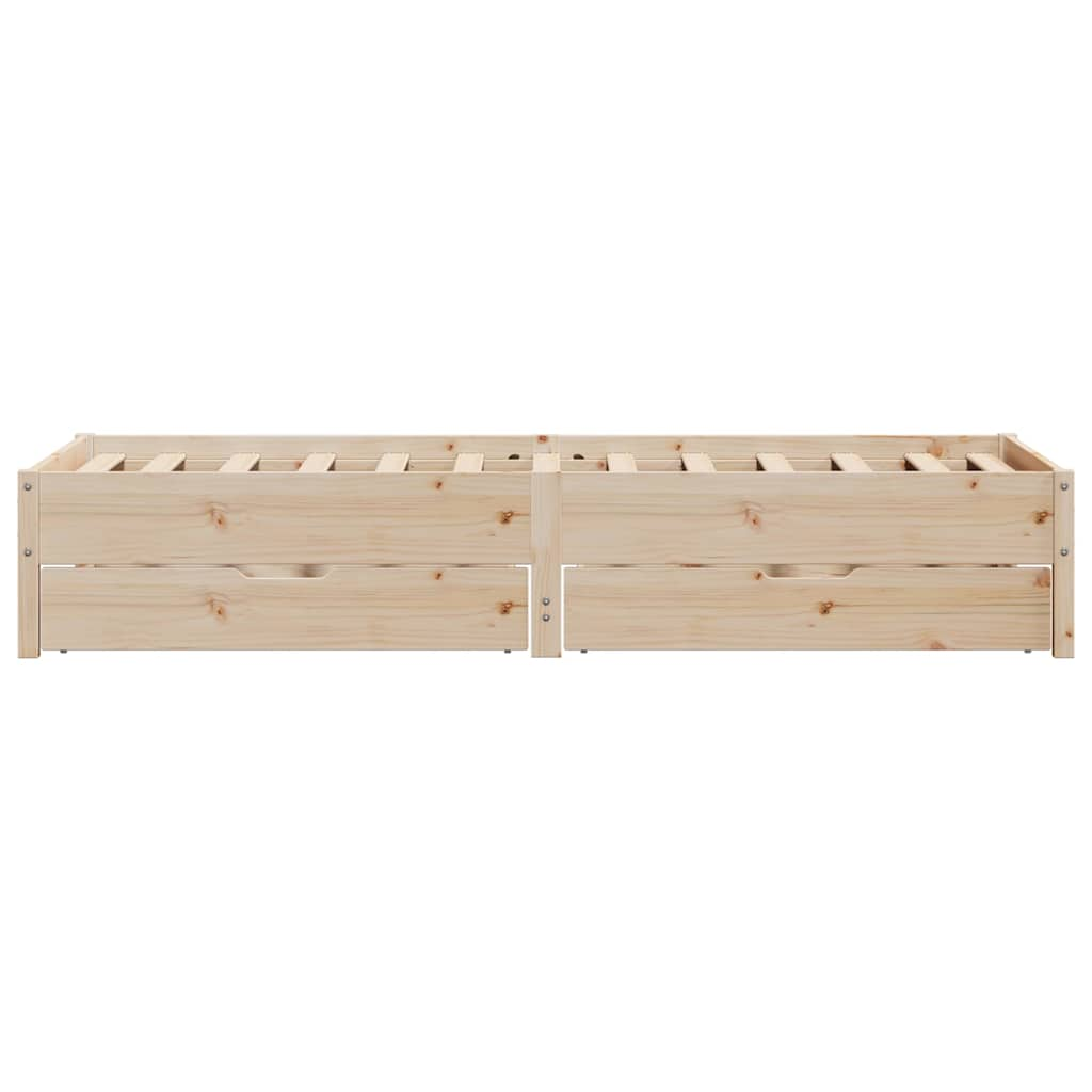 Cadre de lit sans matelas 75x190 cm bois de pin massif