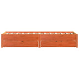 Cadre de lit sans matelas cire marron 75x190 cm bois pin massif