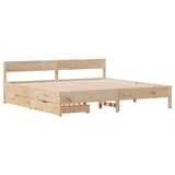 Bed frame without mattress 180x200 cm solid pine wood