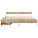 Bed frame without mattress 180x200 cm solid pine wood