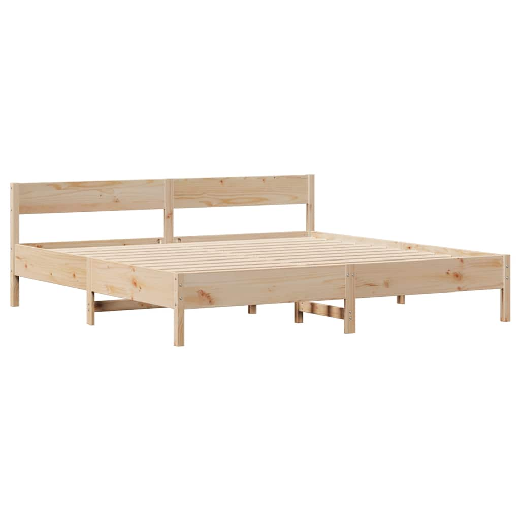 Bed frame without mattress 180x200 cm solid pine wood