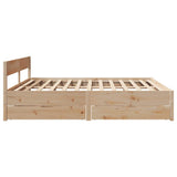 Bed frame without mattress 180x200 cm solid pine wood