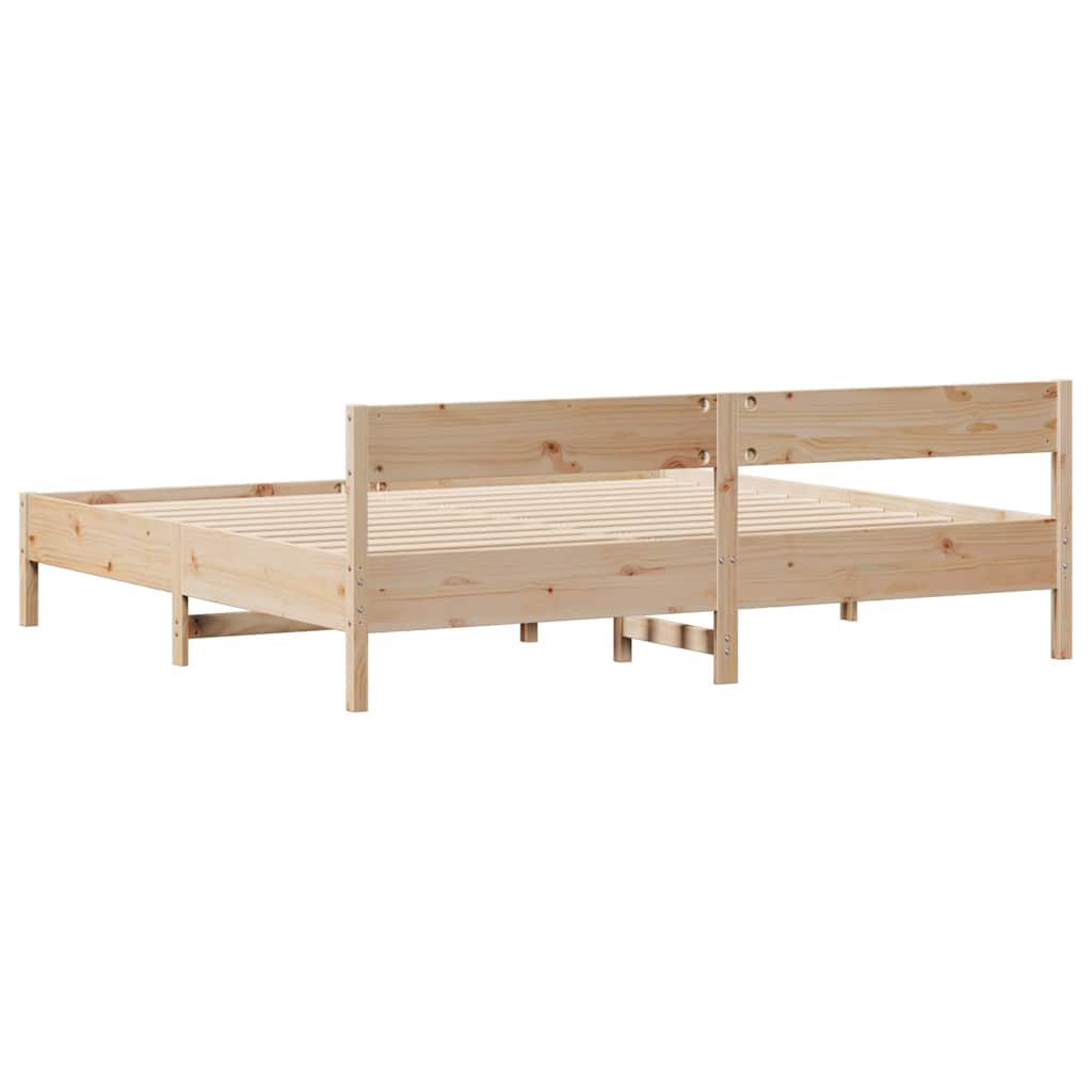 Bed frame without mattress 180x200 cm solid pine wood