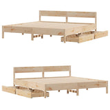 Bed frame without mattress 180x200 cm solid pine wood