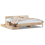 Bed frame without mattress 160x200 cm solid pine wood