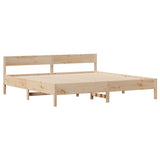 Bed frame without mattress 160x200 cm solid pine wood