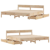 Bed frame without mattress 160x200 cm solid pine wood