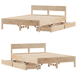 Cadre de lit sans matelas 120x200 cm bois de pin massif