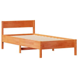 Cadre de lit sans matelas cire marron 100x200cm bois pin massif