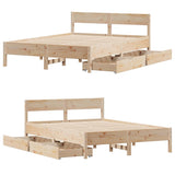 Cadre de lit sans matelas 120x190 cm bois de pin massif