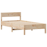 Cadre de lit sans matelas 75x190 cm bois de pin massif