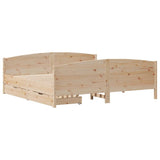 Bed frame without mattress 200x200 cm solid pine wood