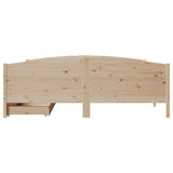 Bed frame without mattress 200x200 cm solid pine wood