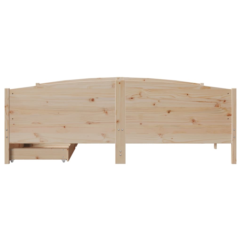 Bed frame without mattress 180x200 cm solid pine wood