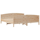 Bed frame without mattress 180x200 cm solid pine wood