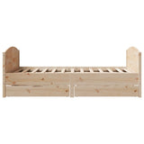 Cadre de lit sans matelas 120x200 cm bois de pin massif