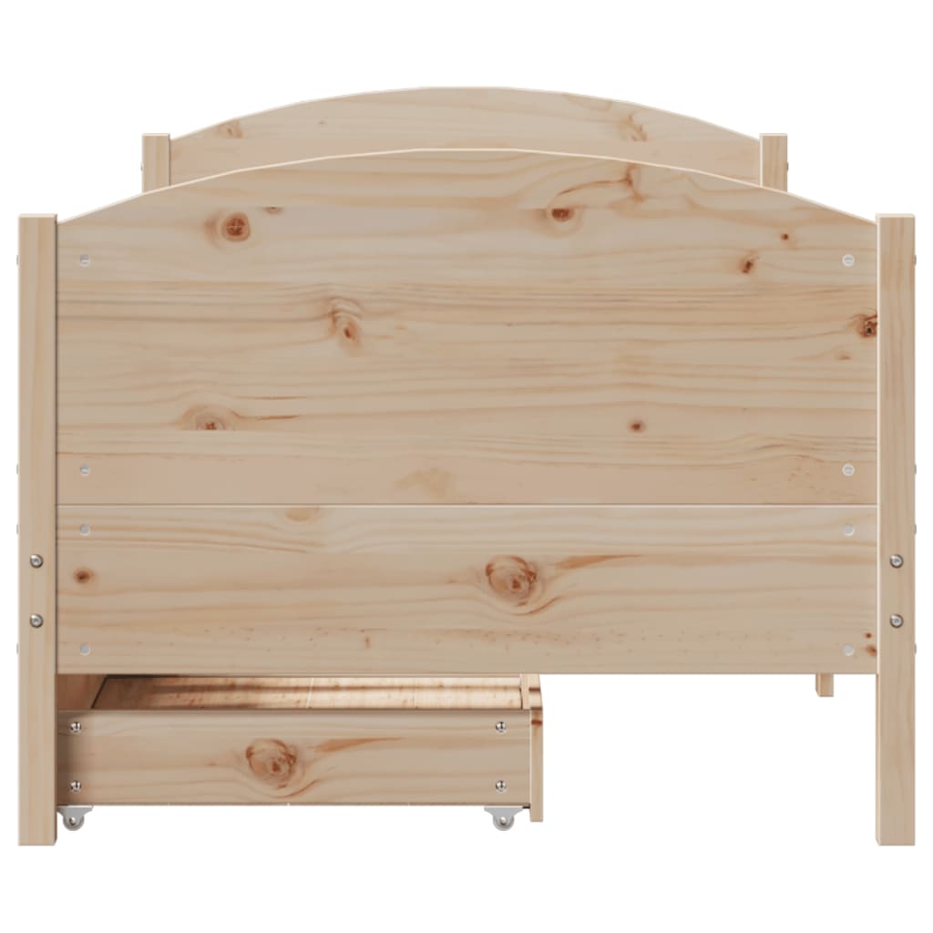 Cadre de lit sans matelas 100x200 cm bois massif de pin