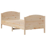 Cadre de lit sans matelas 100x200 cm bois massif de pin