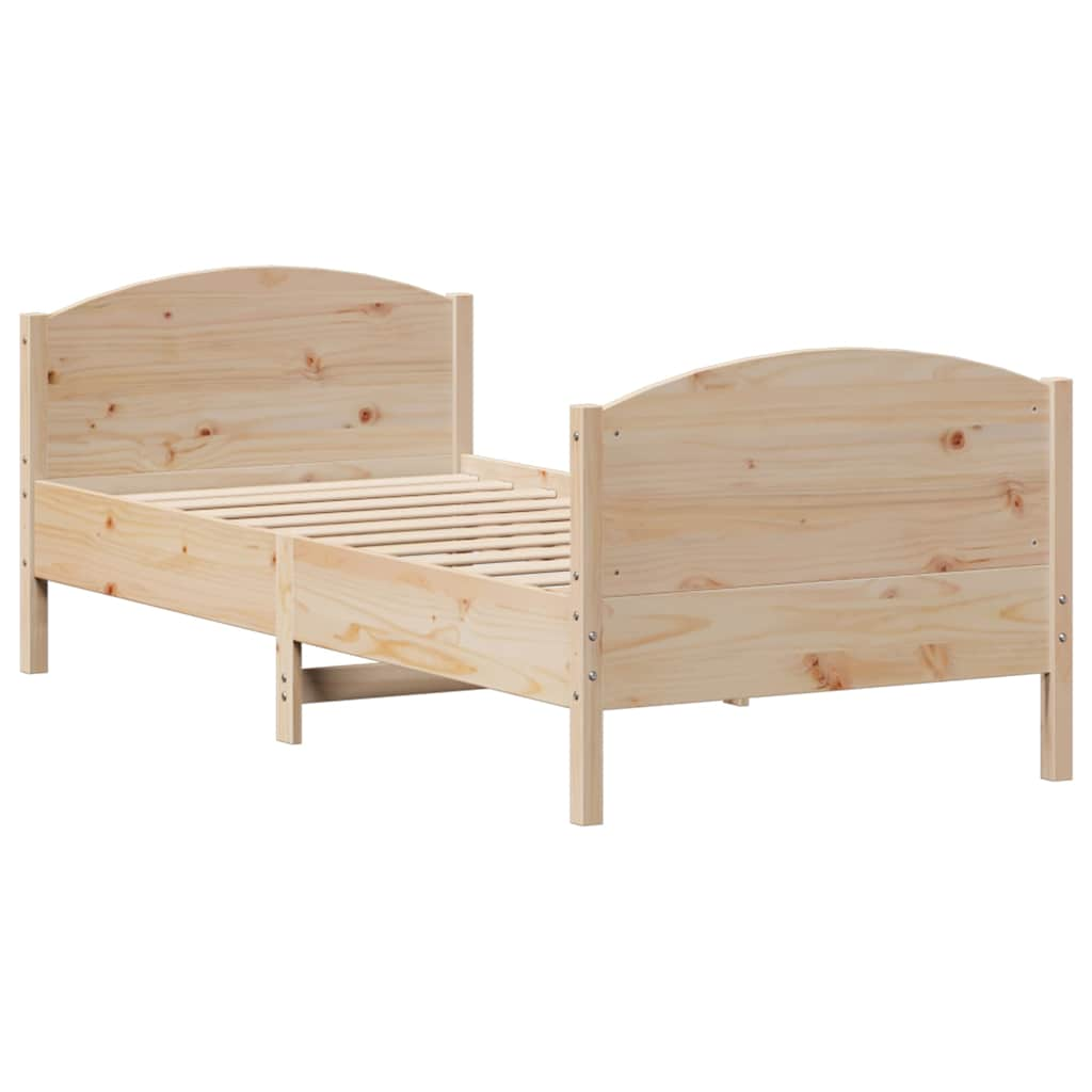 Cadre de lit sans matelas 90x190 cm bois de pin massif