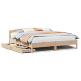 Bed frame without mattress 200x200 cm solid pine wood