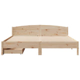 Bed frame without mattress 200x200 cm solid pine wood