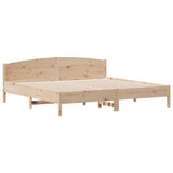 Bed frame without mattress 200x200 cm solid pine wood