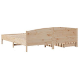 Bed frame without mattress 200x200 cm solid pine wood