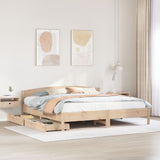 Bed frame without mattress 180x200 cm solid pine wood