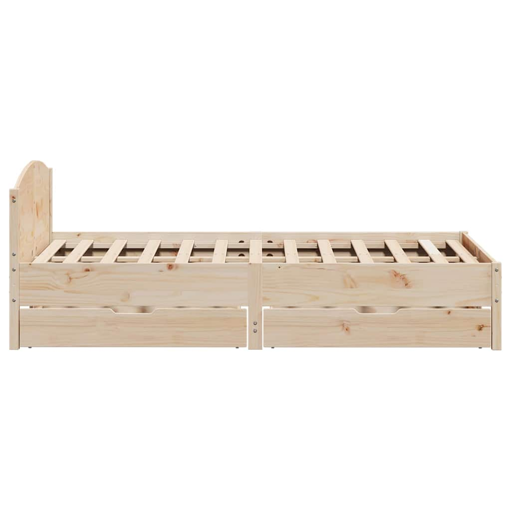 Bed frame without mattress 160x200 cm solid pine wood