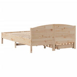 Bed frame without mattress 160x200 cm solid pine wood