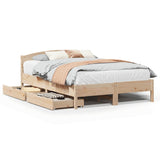 Bed frame without mattress 150x200 cm solid pine wood