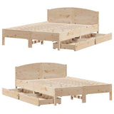 Bed frame without mattress 140x200 cm solid pine wood