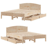 Cadre de lit sans matelas 120x200 cm bois de pin massif